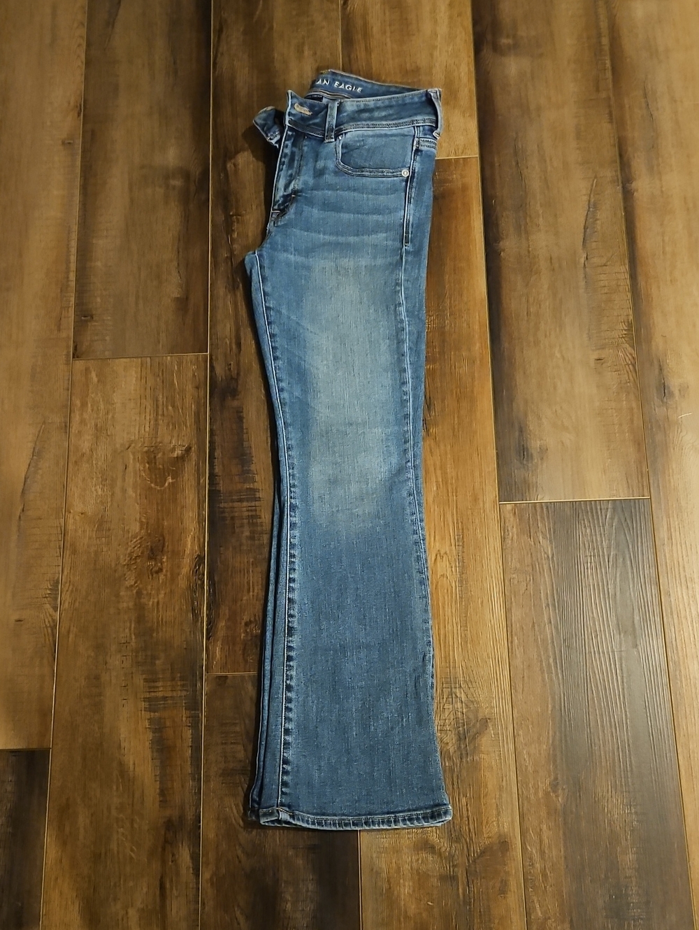 American Eagle Outfitters Women's Medium Blue Flared Jeans